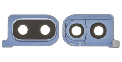 Стекло камеры (Camera glass) для Samsung A405 Galaxy A40 (2019) with frame Blue