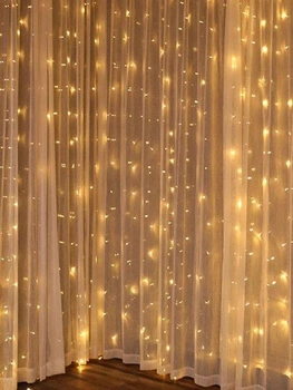 Гирлянда "Водопад" 320 LED желтая 3*1.5м