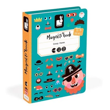 Магнитная книга Janod Смешные лица — мальчик (J02716) (10-547616)