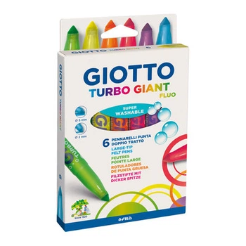 Фломастеры Fila Giotto Turbo giant флуоресцентные 6 цветов (433000) (10-564823)