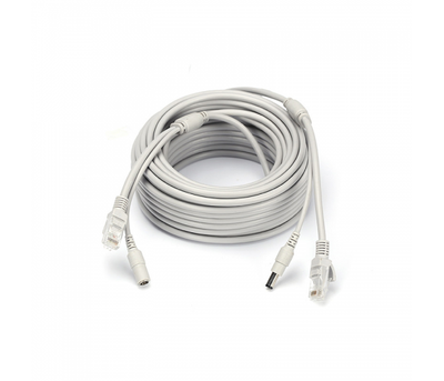 Комбинированный патч-корд RJ45 + питание (DC), 50м, серый