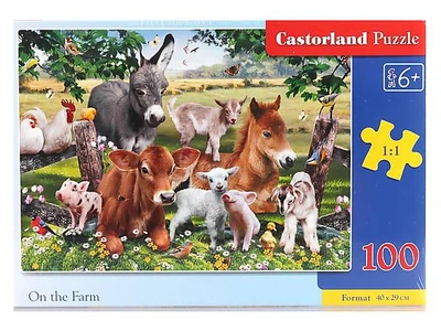 Кастор пазлы 100 эл "На ферме" 40*29см CASTORLAND (B-111138)