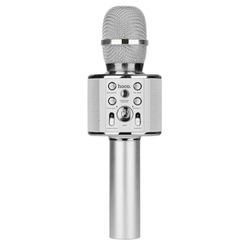Беспроводной Караоке Микрофон Колонка HOCO BK3 Silver