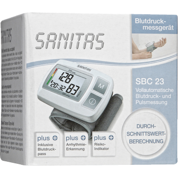 Тонометр на запястье SANITAS SBC 23 полностью автоматическое измерение артериального давления и пульса