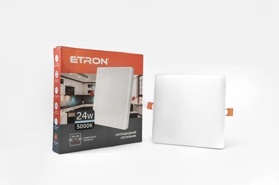 Led світильник світлодіодний точковий 24W 5000K ETRON 1-EDP-664 врізний квадратний білий