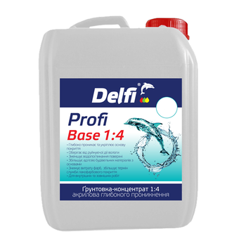 Грунтовка-концентрат Delfi Profi Base 1:4 акриловая глубокого проникновения (5л)