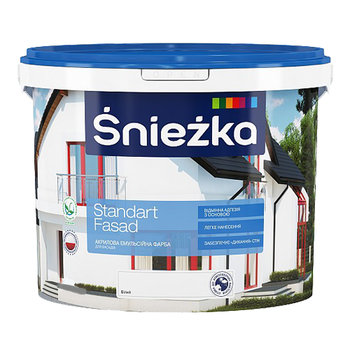 Краска акриловая Sniezka Standart Fasad фасадная 7кг