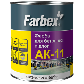 Краска для бетонных полов Farbex АК-11 светло-серая (2.8кг)