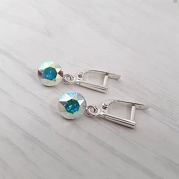 Сережки Hand Made з кристалами хамелеонами Сваровські