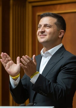 Плакат-постер А3 с принтом , Apriori,патриотический, Президент Украины, Зеленский, Киев, Украина, флаг Украины, Слава Украине ,Добрый вечер, мы из Украины, 2 вид