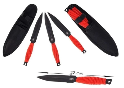 Ножі метальні кунаї RED SIPDER комплект 3 в 1