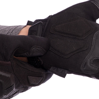 Перчатки тактические военные-армейские сенсорные M-PACT с защитой костяшек кулака дышащие, боевые L Черный MPT72008-1