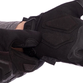Перчатки тактические военные-армейские сенсорные M-PACT с защитой костяшек кулака дышащие, боевые M Черный MPT72008