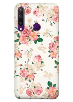 Силиконовый чехол ПринтОК для Huawei Y6p - Букеты цветов