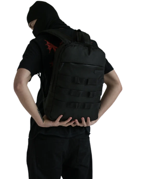 Рюкзак тактический объем 13 литров, с отделом для ноутбука до 15,6", тактичний рюкзак, Bounce ar. TR-V-02, черный