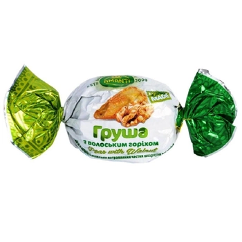 Конфеты Груша с грецким орехом Amanti упаковка 1 кг