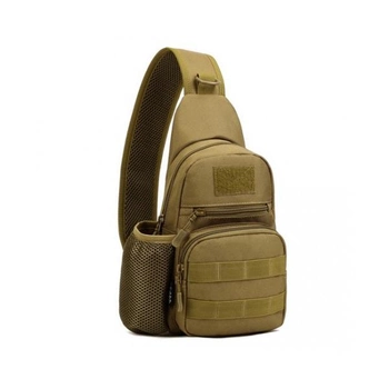 Сумка-рюкзак EDC тактична військова однолямкова X216 Coyote (gr_006876)