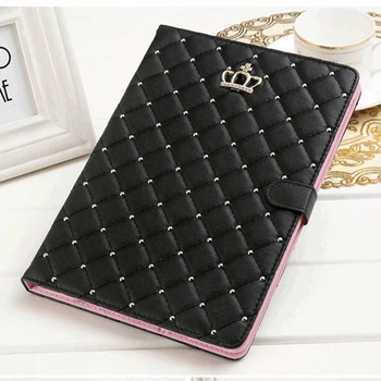 Чехол LuxuryFlip для Apple iPad New 2017 (9.7 дюймов) с короной Black