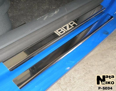 Накладки на пороги Seat Ibiza III 5D 2002-2008 premium NataNiko P-SE04