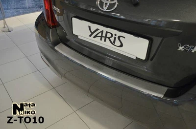 Накладка на бампер Toyota Yaris 2011-2014 с загибом без надписи NataNiko Z-TO10