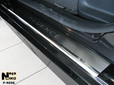 Накладки на пороги Renault Fluence 2010- premium NataNiko P-RE06