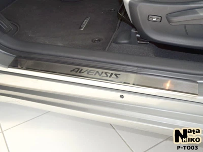 Накладки на пороги Toyota Avensis III 2009- premium без надписи NataNiko P-TO03