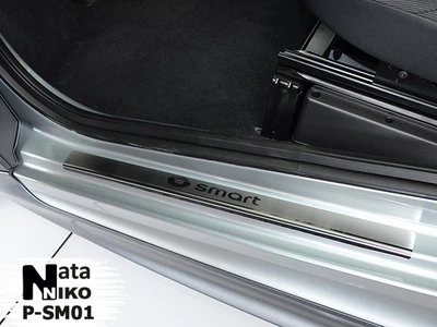Накладки на пороги Smart Smart Fortwo premium NataNiko P-SM01