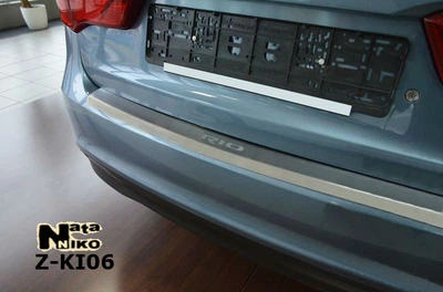 Накладка на бампер KIA Rio 2013- с загибом NataNiko Z-KI06