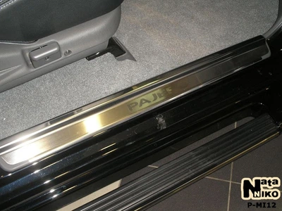 Накладки на пороги Mitsubishi Pajero Sport 2005- premium NataNiko P-MI12