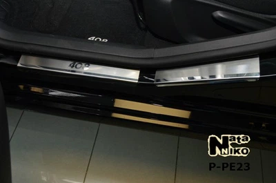 Накладки на пороги Peugeot 408 5D 2012- premium NataNiko P-PE23