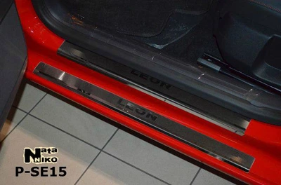 Накладки на пороги Seat Leon III 2013- premium NataNiko P-SE15