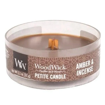 Ароматическая свеча с ароматом янтаря и ладана Woodwick Amber & Incense (31 г)