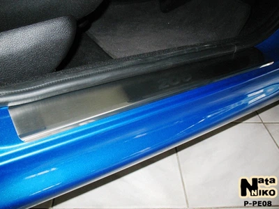 Накладки на пороги Peugeot 206 5D / 206+ 5D 1998- / 2009- premium NataNiko P-PE08