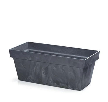 Балконный ящик Cube Case Beton Effect 40cм Антрацит мраморный (DCUC400E-S433)