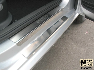 Накладки на пороги Volkswagen Polo V 4-5D 2009- premium NataNiko P-VW25