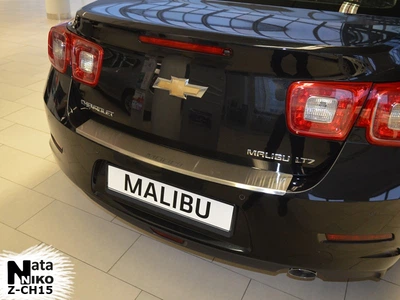 Накладка на бампер Chevrolet Malibu 2012- с загибом NataNiko Z-CH15