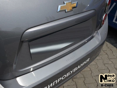 Накладка на бампер Chevrolet Aveo III 5D 2011- без загиба NataNiko B-CH05