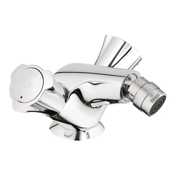 Cмеситель для гигиенического душа GROHE COSTA L на биде двухвентильный хром латунь с донным клапаном 24480001