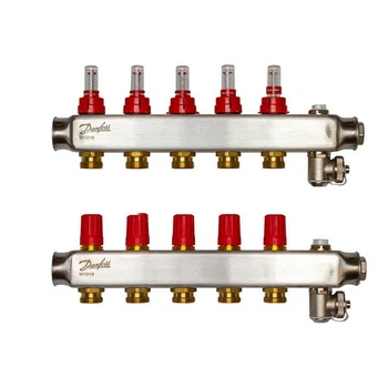 Колектор Danfoss SSM F на 5 контурів з ротаметрами (088U0755)