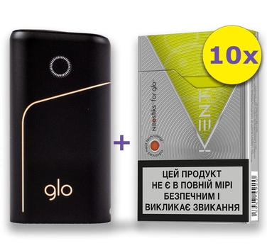 Система нагревания табака Glo Pro Black и блок Citrix Mix