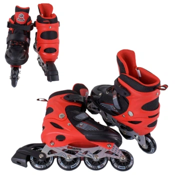 Детские раздвижные ролики Best Roller 40082-S, размер 28-32, колеса PVC, Красные