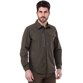 Мужская тактическая военная боевая рубашка с длинным рукавом для охоты Pro Tactical непромокаемая оливковая АН7188 Размер 3XL