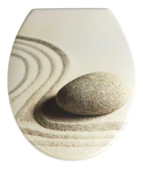 Сиденье для унитаза Wenko Sand and Stone, 37.5x45 см, дюропласт, бежевый