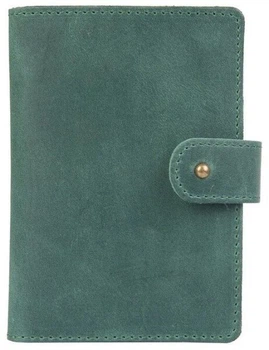Обложка для паспорта из кожи Hi Art PB-02/1 Shabby Alga Темно-зеленый