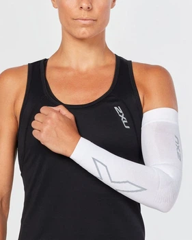 Компрессионный нарукавник 2XU, Compression Flex Arm Sleeve, M, белый/серый