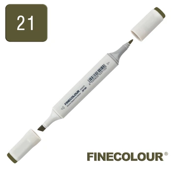 Маркер спиртовой Finecolour Sketchmarker 021 темный оливковый 21