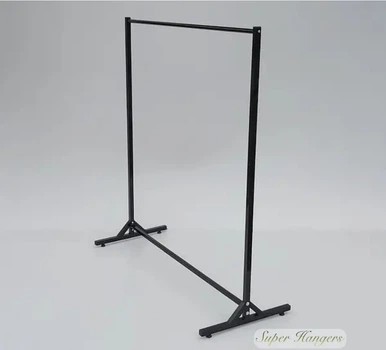 Одинарная стойка вешалка для одежды 140×125×51 см черного цвета УСЧ125