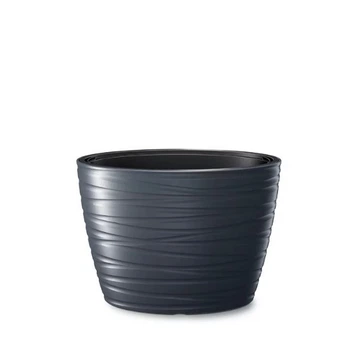 Горщик для квітів Prosperplast Maze овальний 58,5х42,3 см Антрацит (DBMZE600-S433)