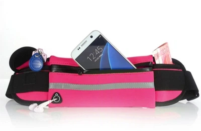 Сумка для бега Спортивная сумка на пояс 20 х 10 х 2 см RunningBag Влагостойкая Pink (YT050302)