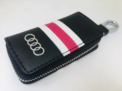 Ключница для авто KeyHolder Prestige Car AUDI Черно-белая с красным